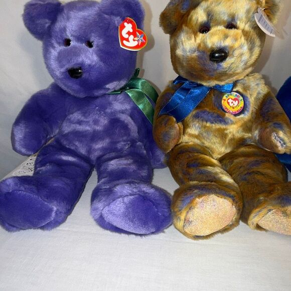 Set of 4 Authentic TY Beanie Buddy Bears — Highly Collectible 1999 BBOM (Beanie - Picture 2 of 14